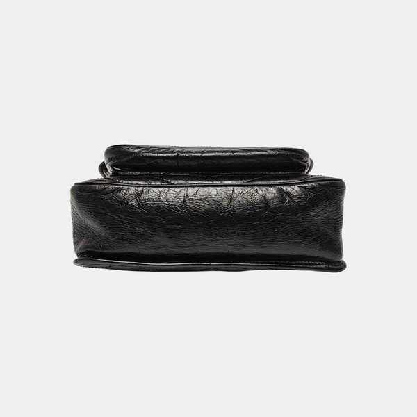 NIKI Medium Chevron Calfskin Black
