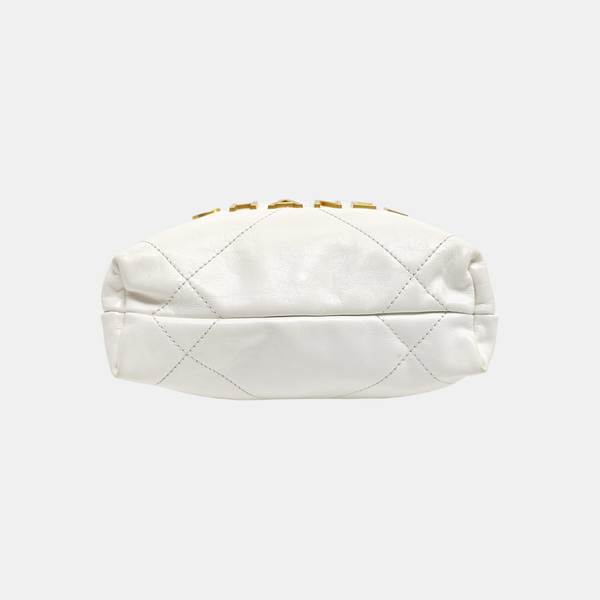 CHANEL 22 Mini Quilted Calfskin White