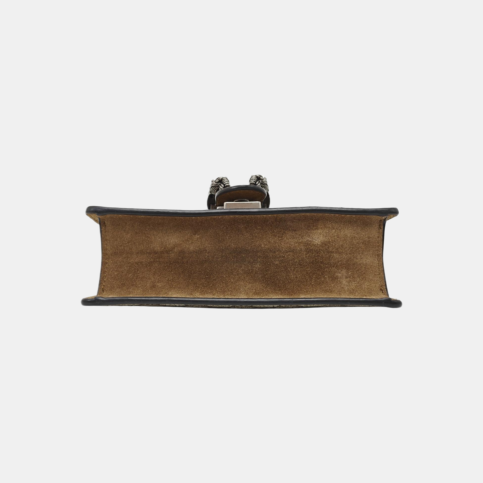 Dionysus Mini Monogram Coated Canvas Beige