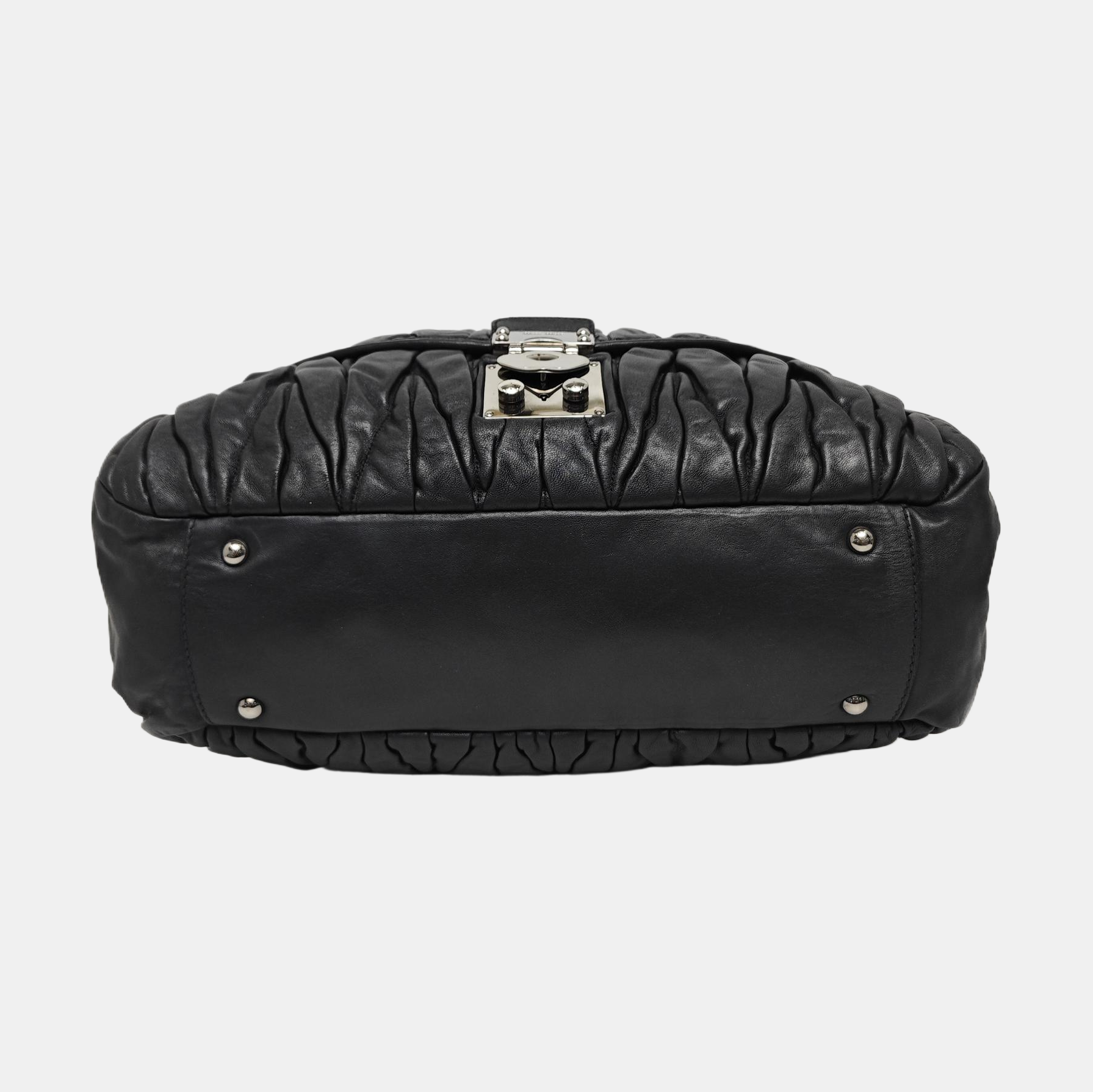 Quilted Lambskin Shoulder Bag Black