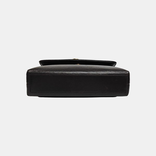 Lambskin Top Handle Bag Brown