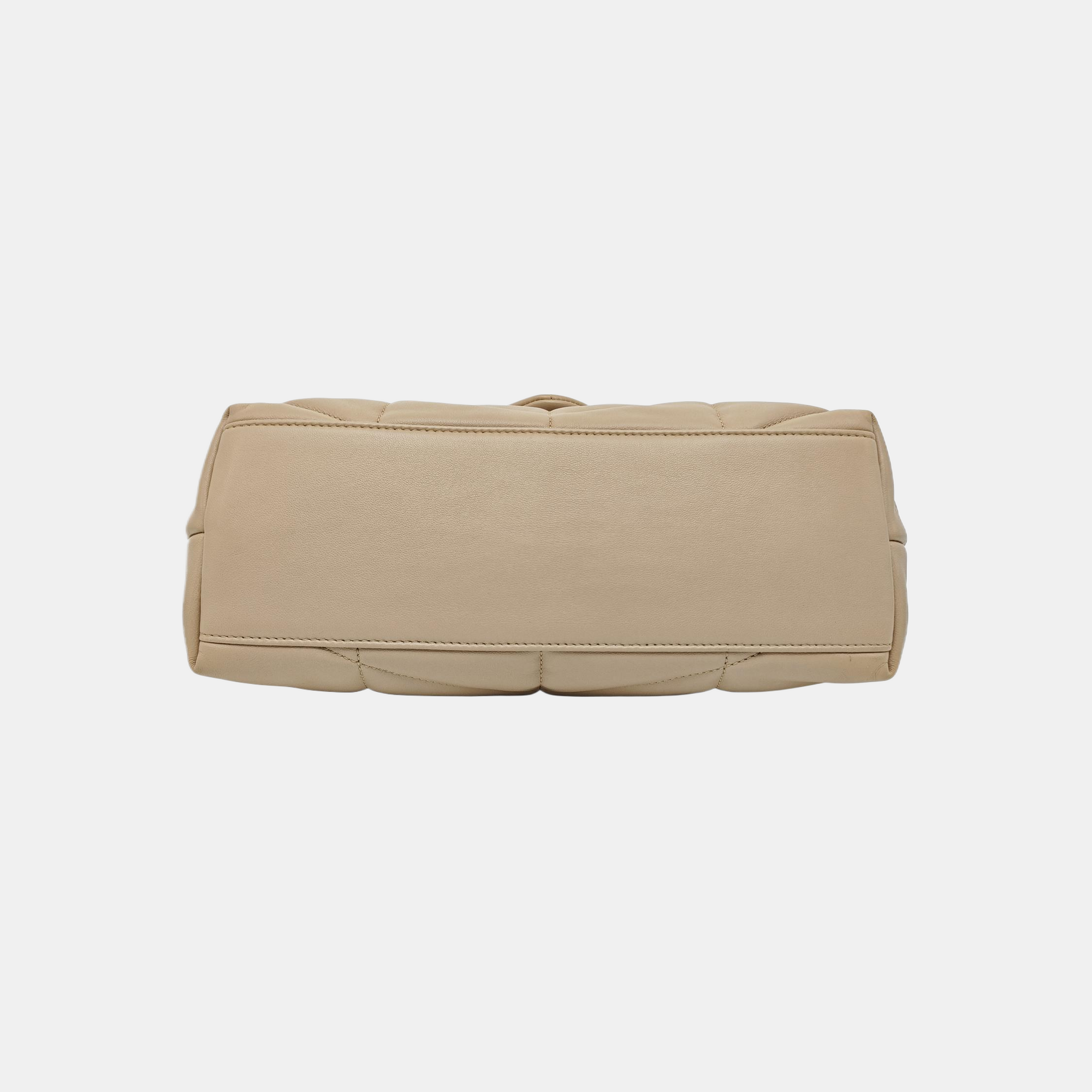 PUFFER Small Quilted Lambskin Brown