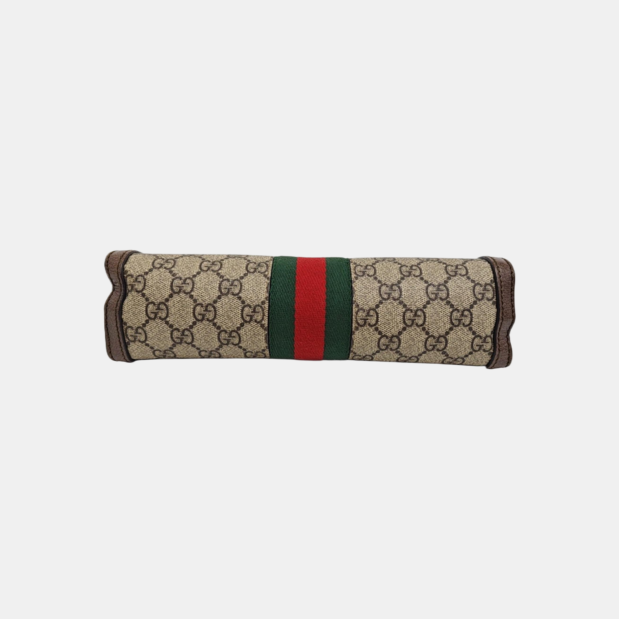 Ophidia Small Monogram Coated Canvas Beige