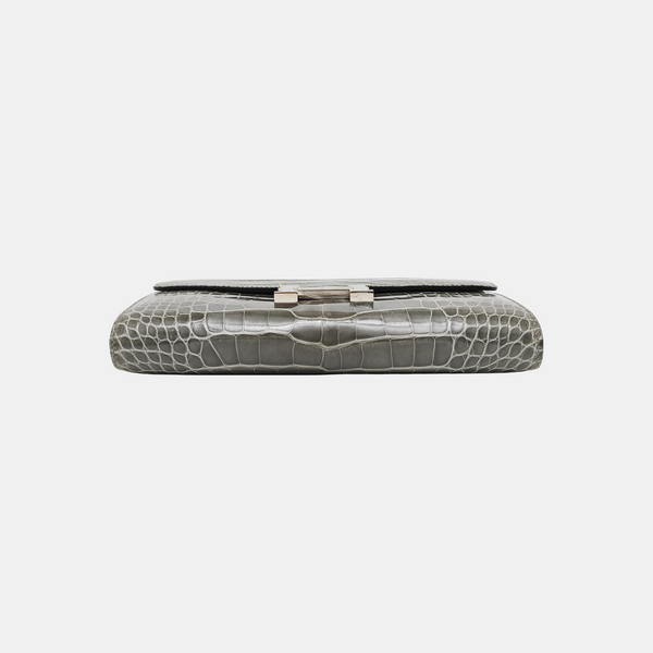Constance 18 Shiny Porosus Crocodile Gray