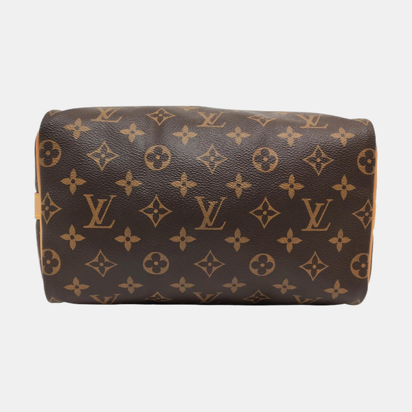 SPEEDY 25 Monogram Coated Canvas Brown