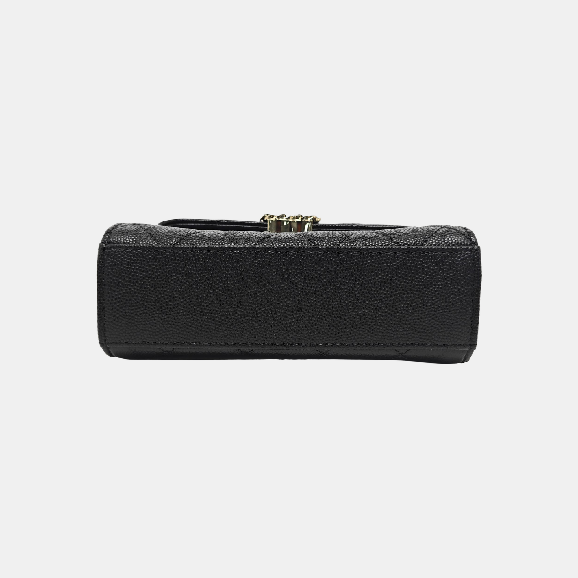 25S Quilted Grained Calfskin Black