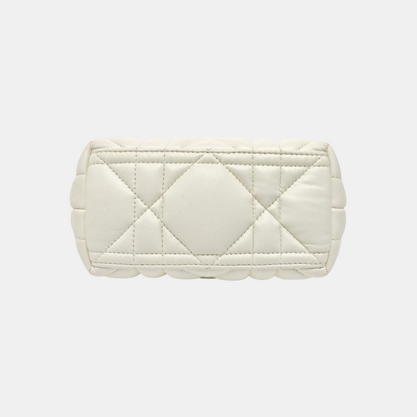 Diortravel Nomad Small Cannage Calfskin White