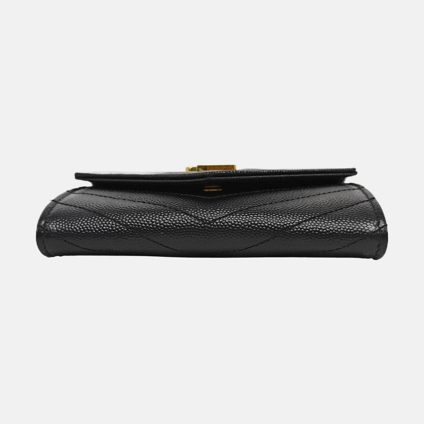 MONOGRAM Small Chevron Calfskin Black Wallet