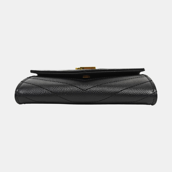 MONOGRAM Small Chevron Calfskin Black Wallet