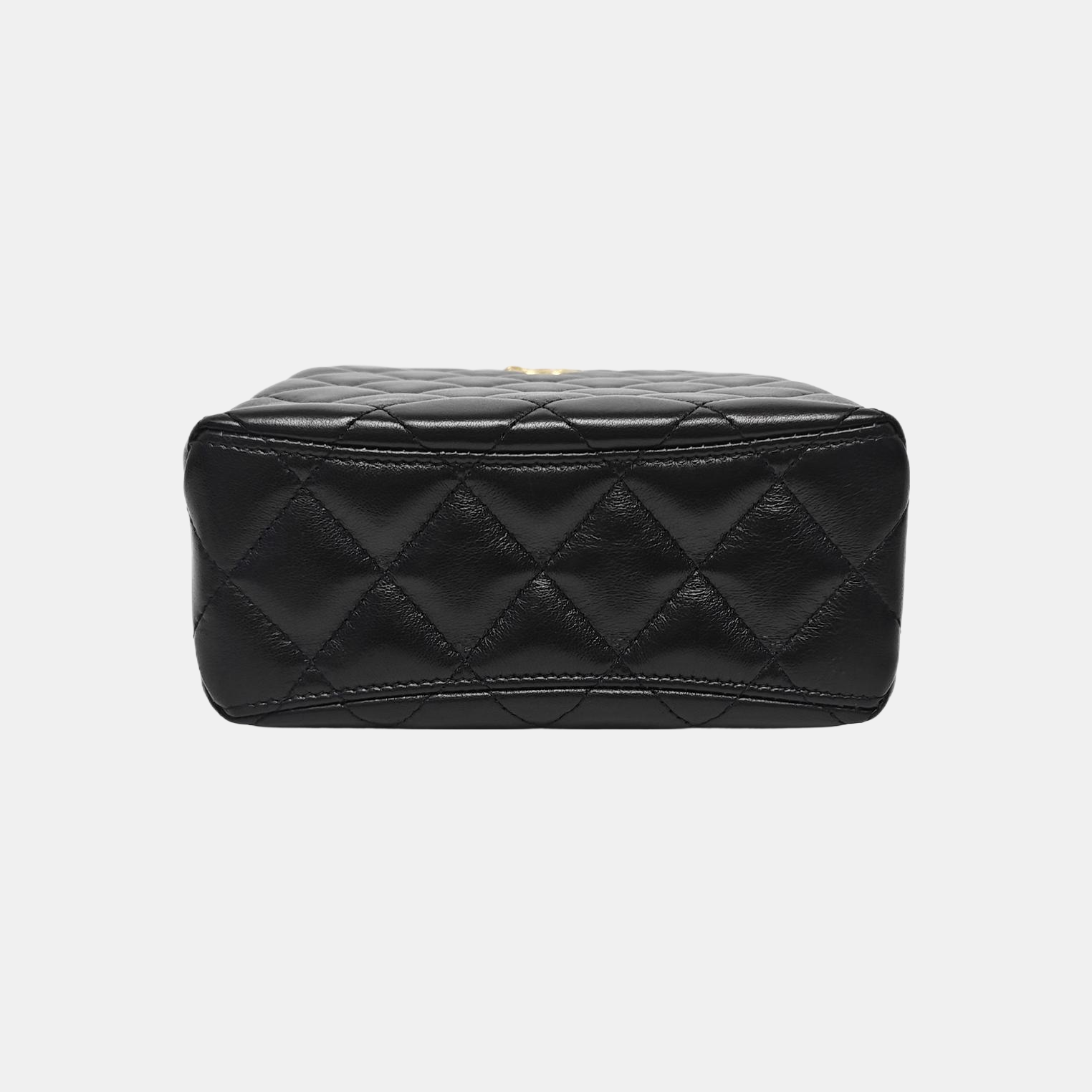 Quilted Lambskin Shoulder Bag Black