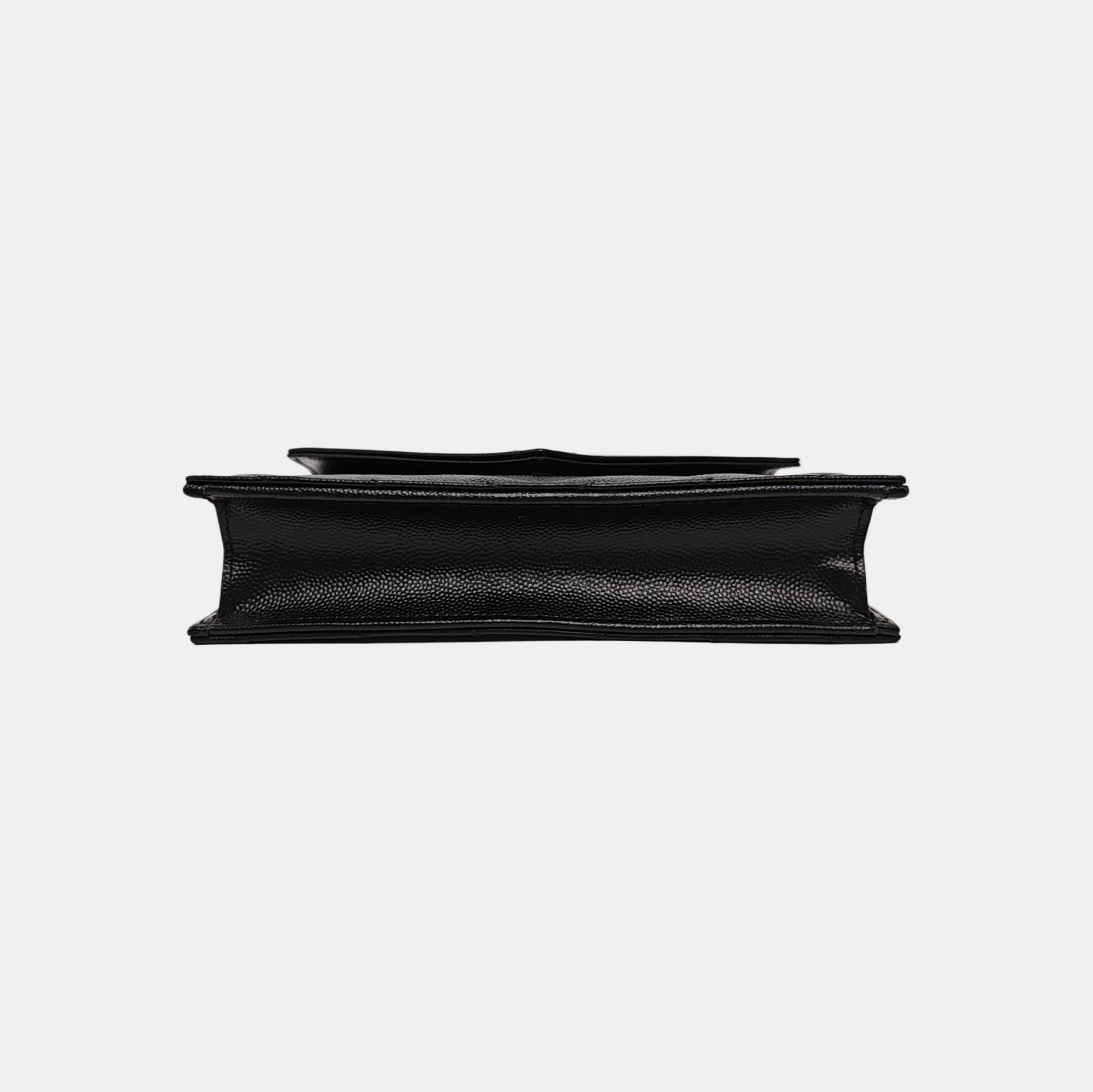 MONOGRAM Chevron Calfskin Black