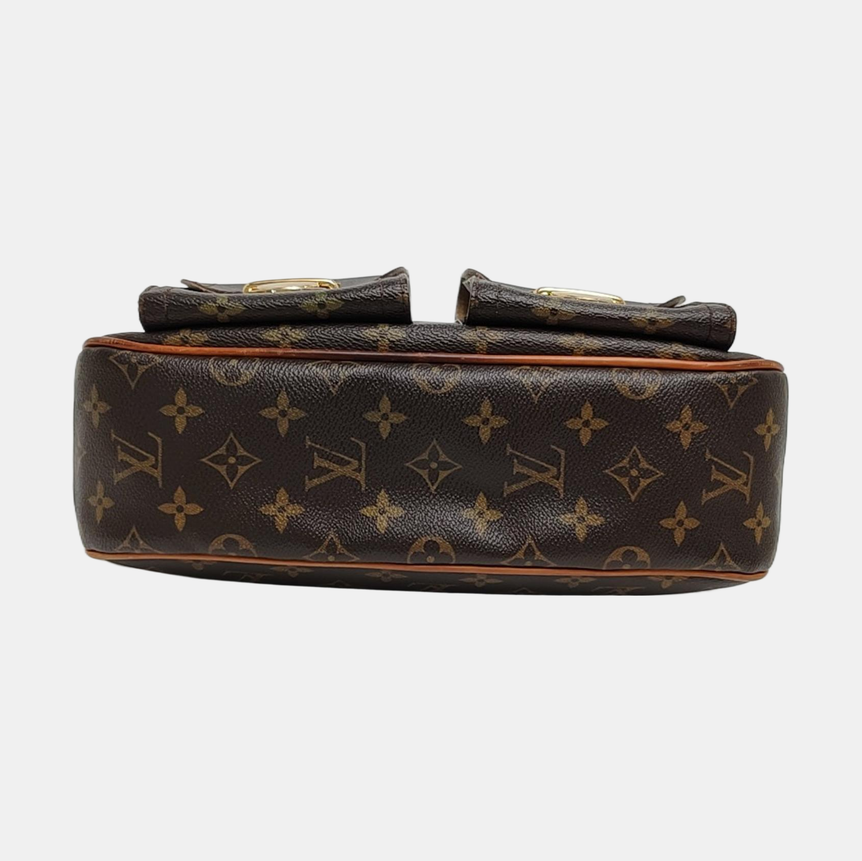HUDSON MM Monogram Coated Canvas Brown
