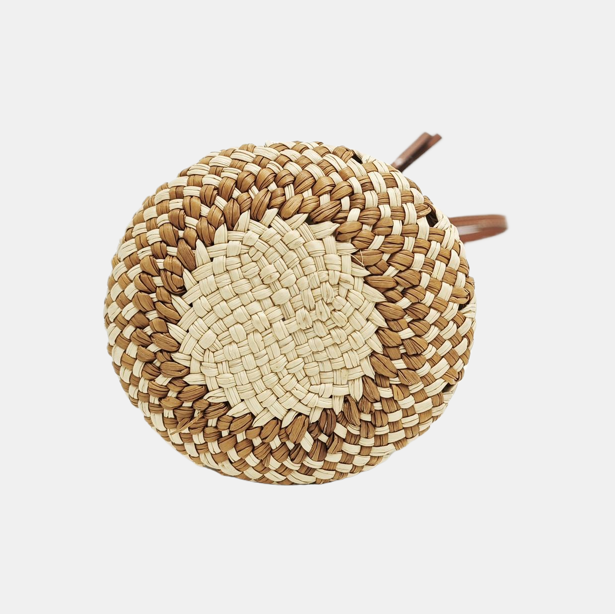 Straw Bucket Bag Brown