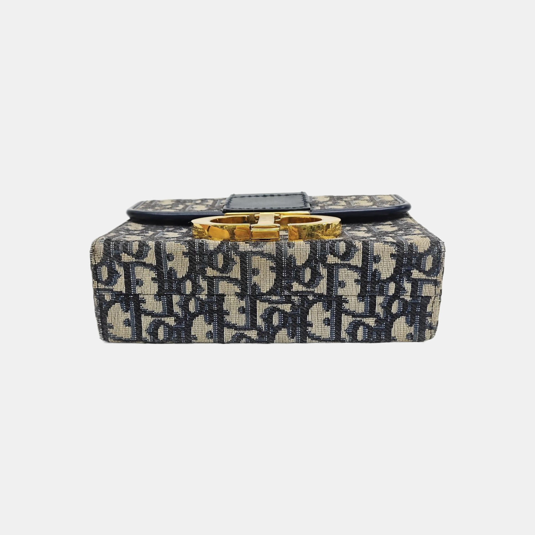 30 Montaigne Mini Oblique Canvas Blue