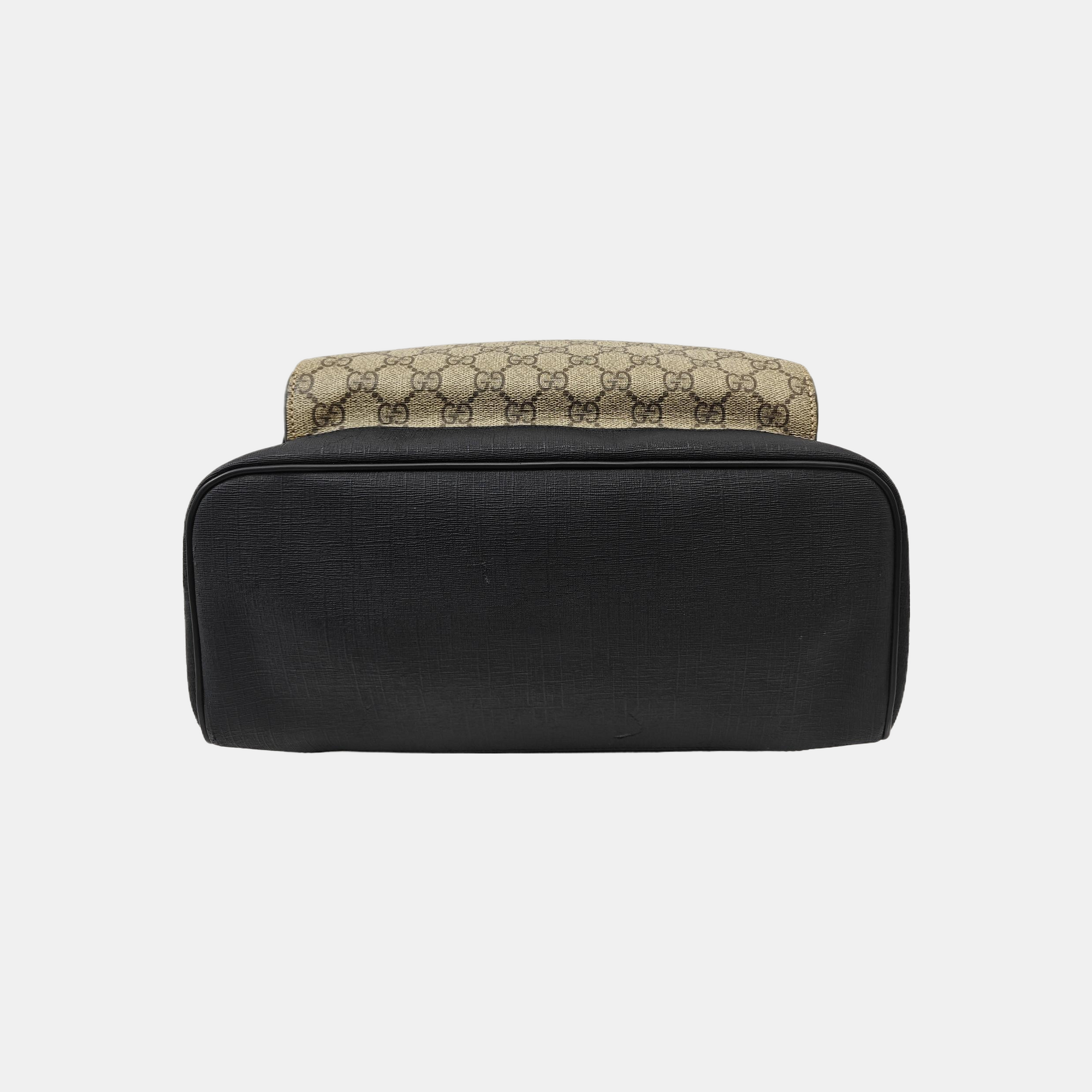 Monogram Coated Canvas Backpack Black