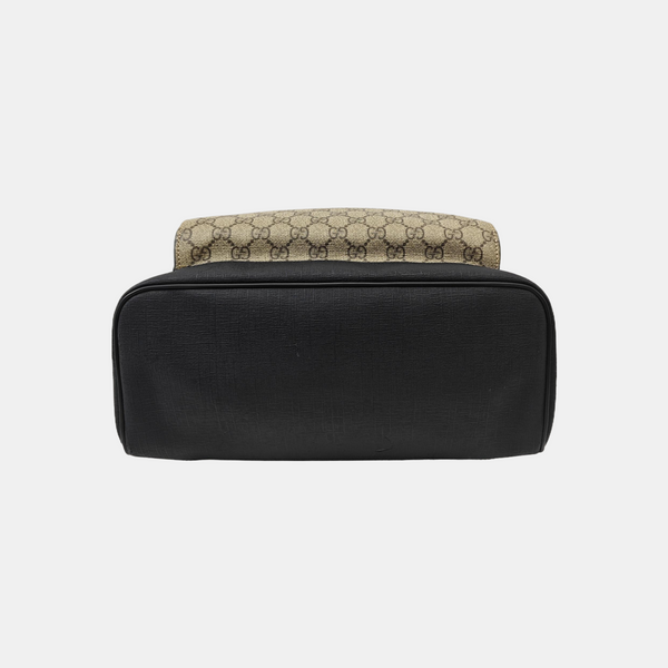 Monogram Coated Canvas Backpack Black