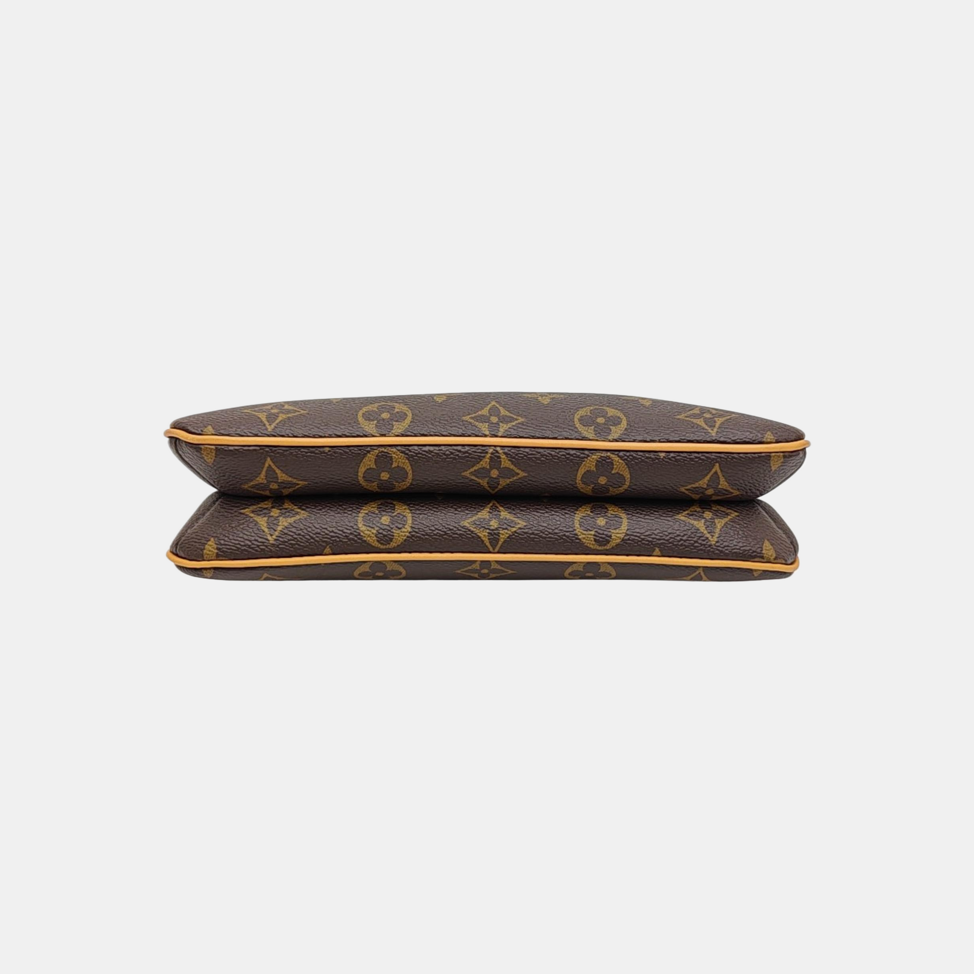 LIV POCHETTE Monogram Coated Canvas Brown