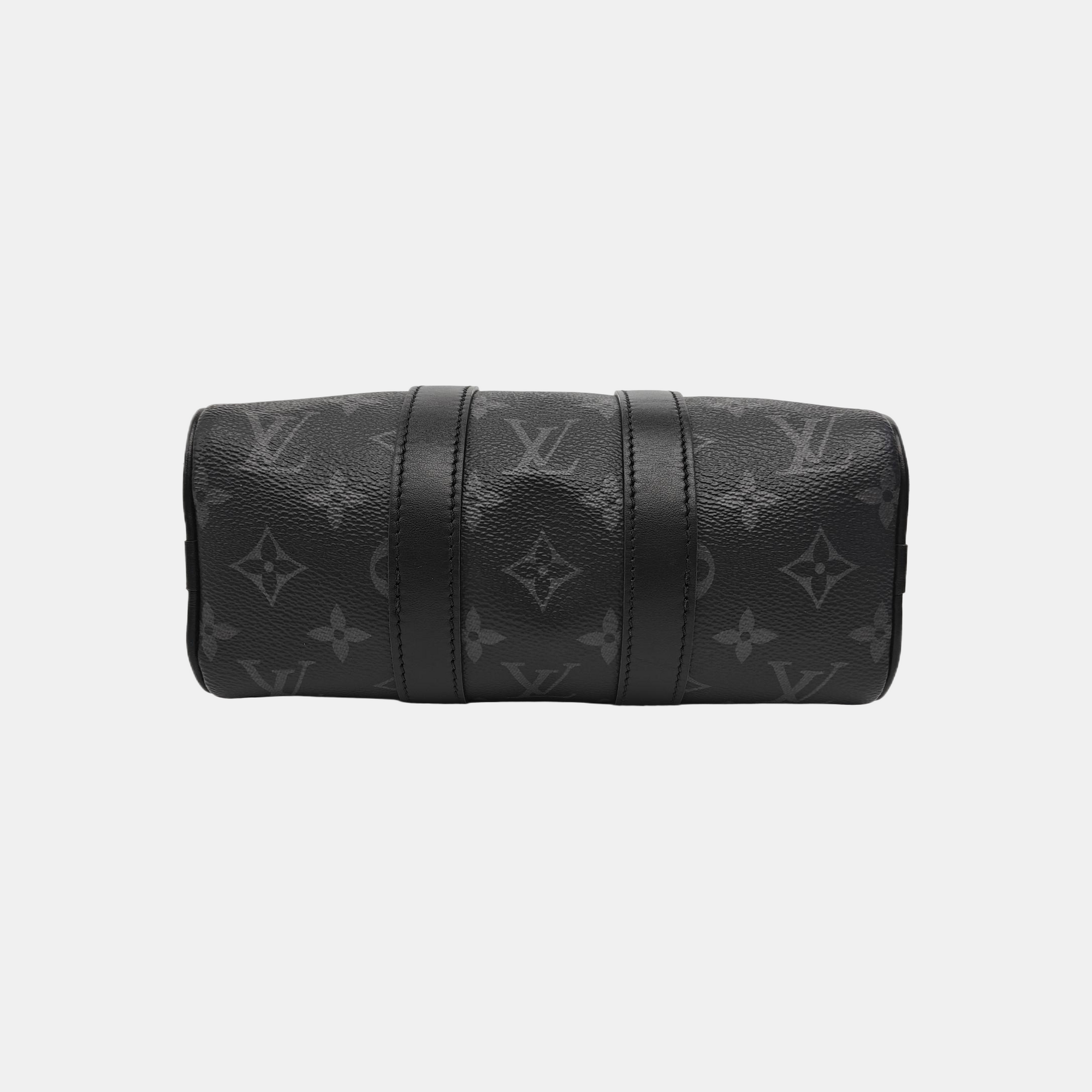 KEEPALL Mini Monogram Coated Canvas Black
