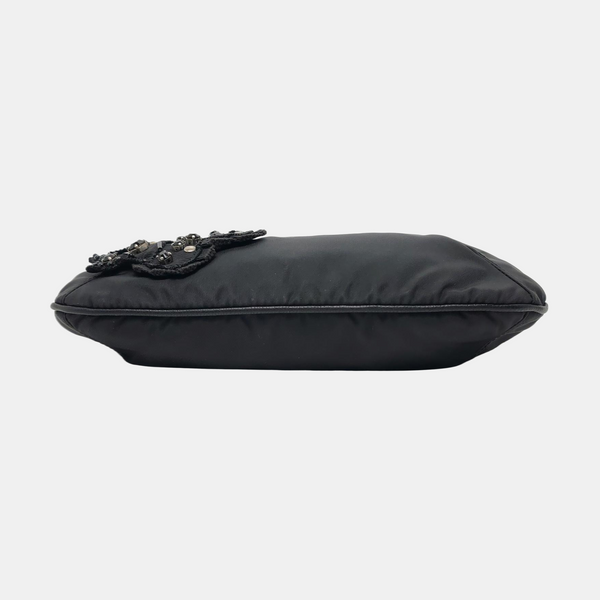 Nylon Shoulder Bag Black