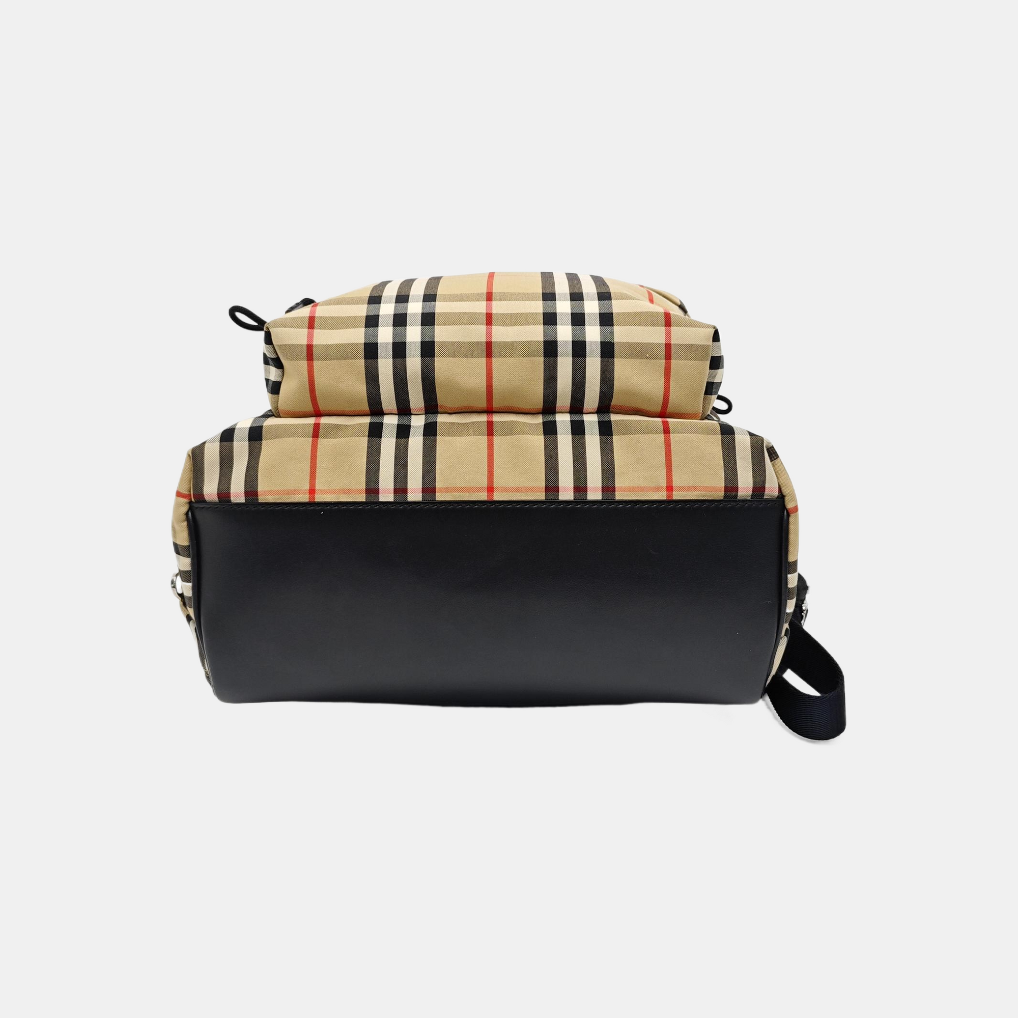 Quilted Fabric Backpack Beige