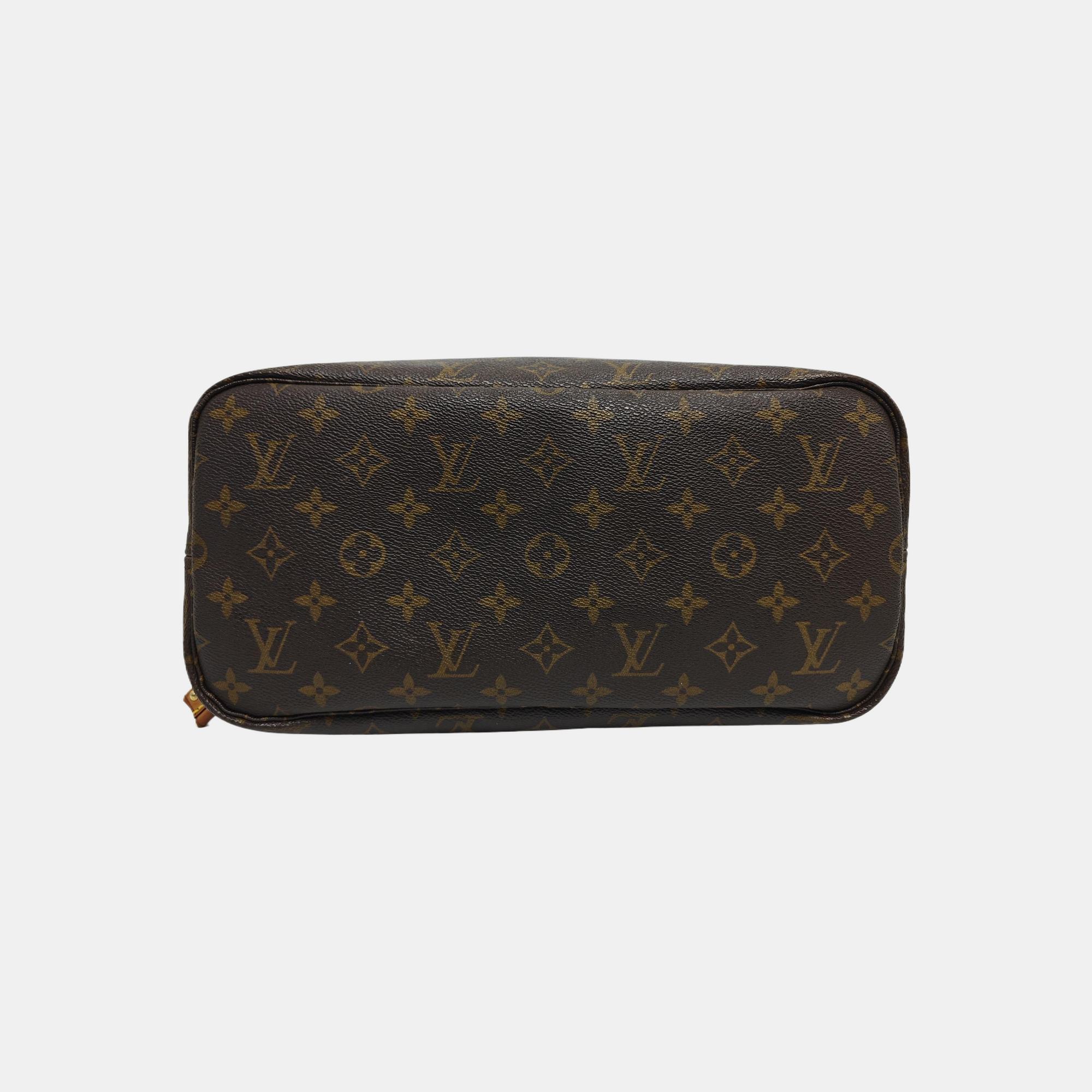 NEVERFULL MM Monogram Coated Canvas Brown