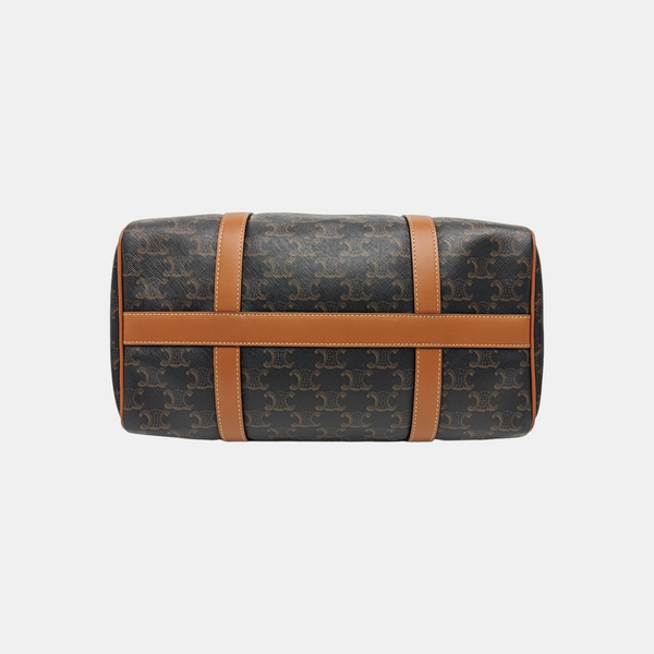 Coated Canvas Shoulder Bag Black