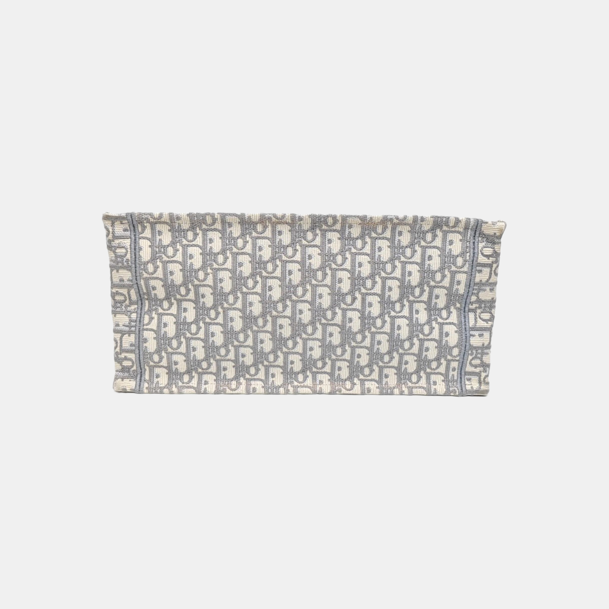 Book Tote Medium Oblique Canvas White