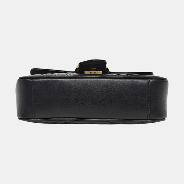 GG Marmont Small Quilted Calfskin Black