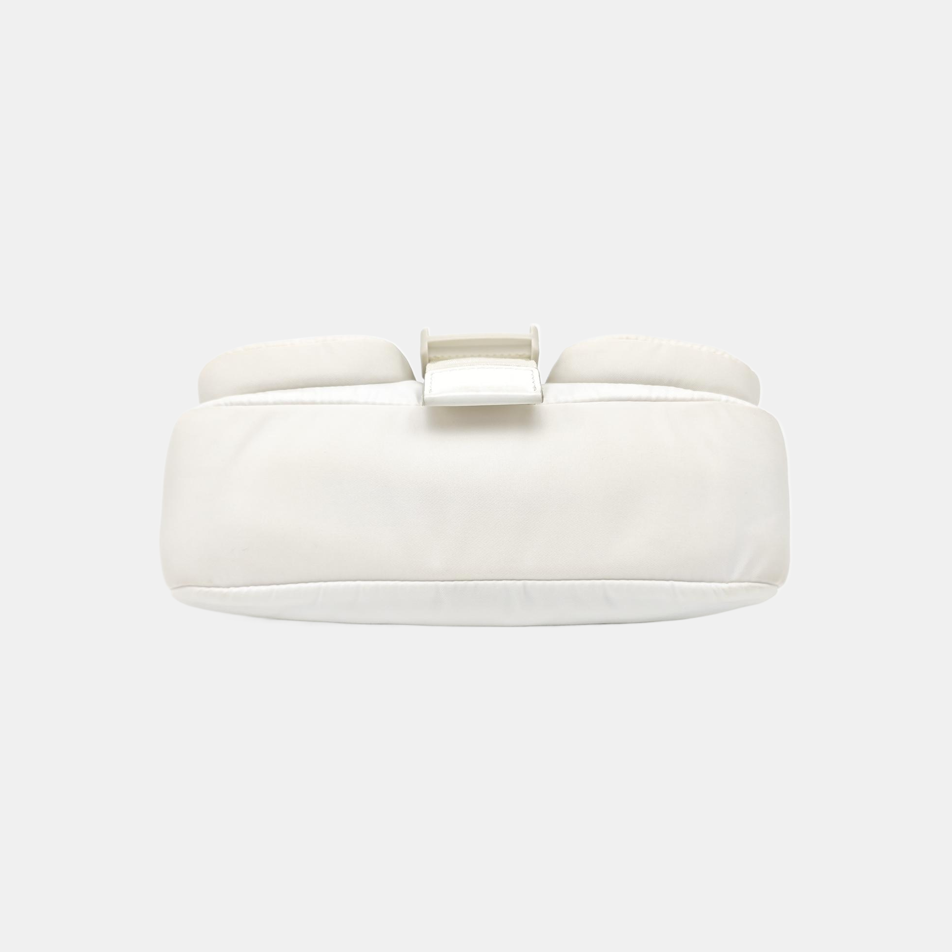 Fabric Crossbody Bag White
