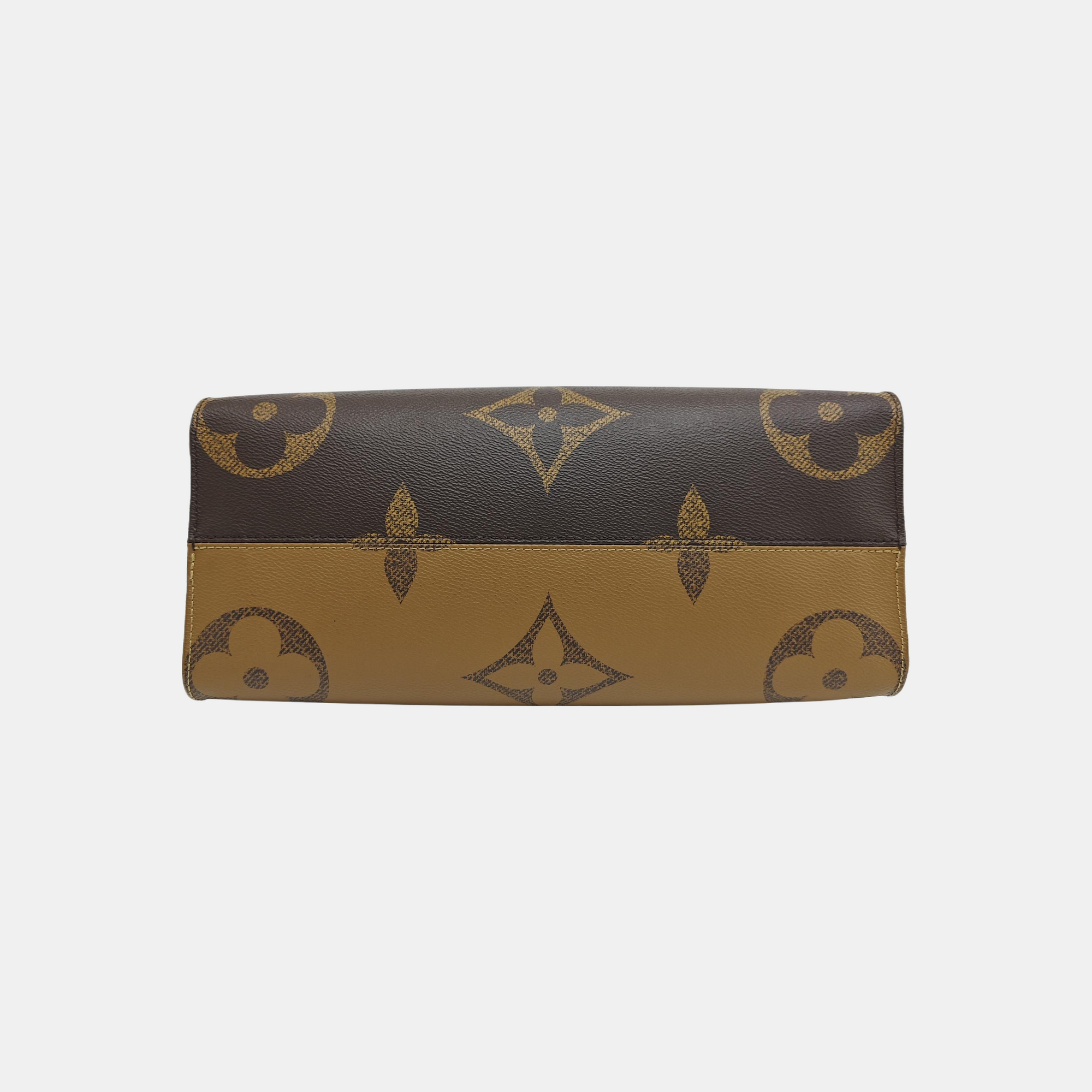 ONTHEGO MM Monogram Coated Canvas Brown