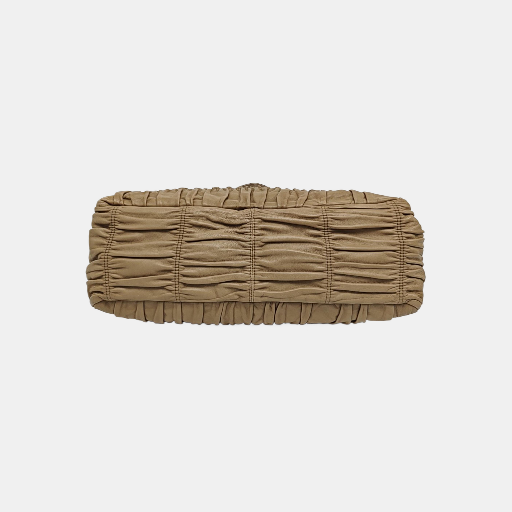 Gaufre Quilted Lambskin Beige