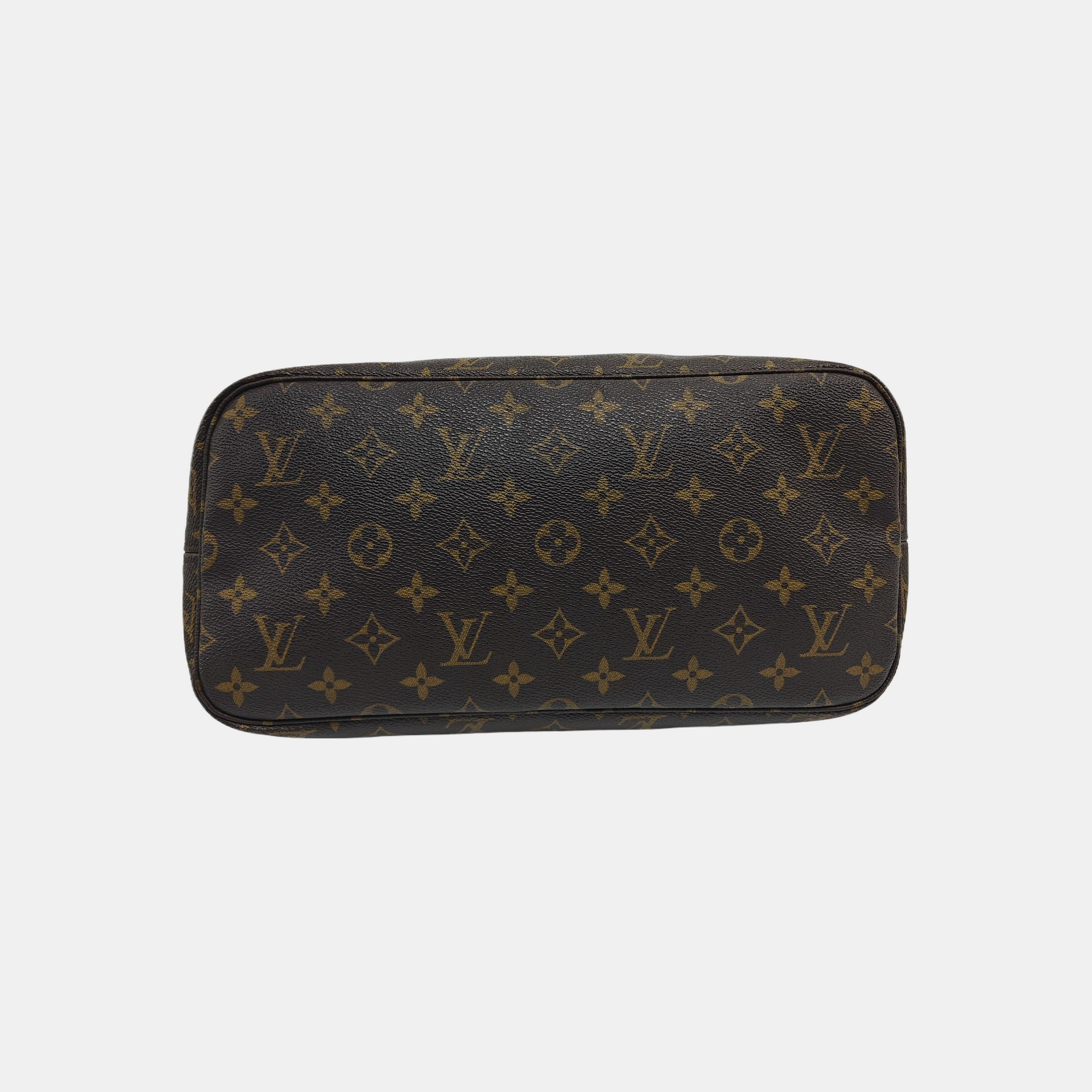 NEVERFULL MM Monogram Coated Canvas Brown