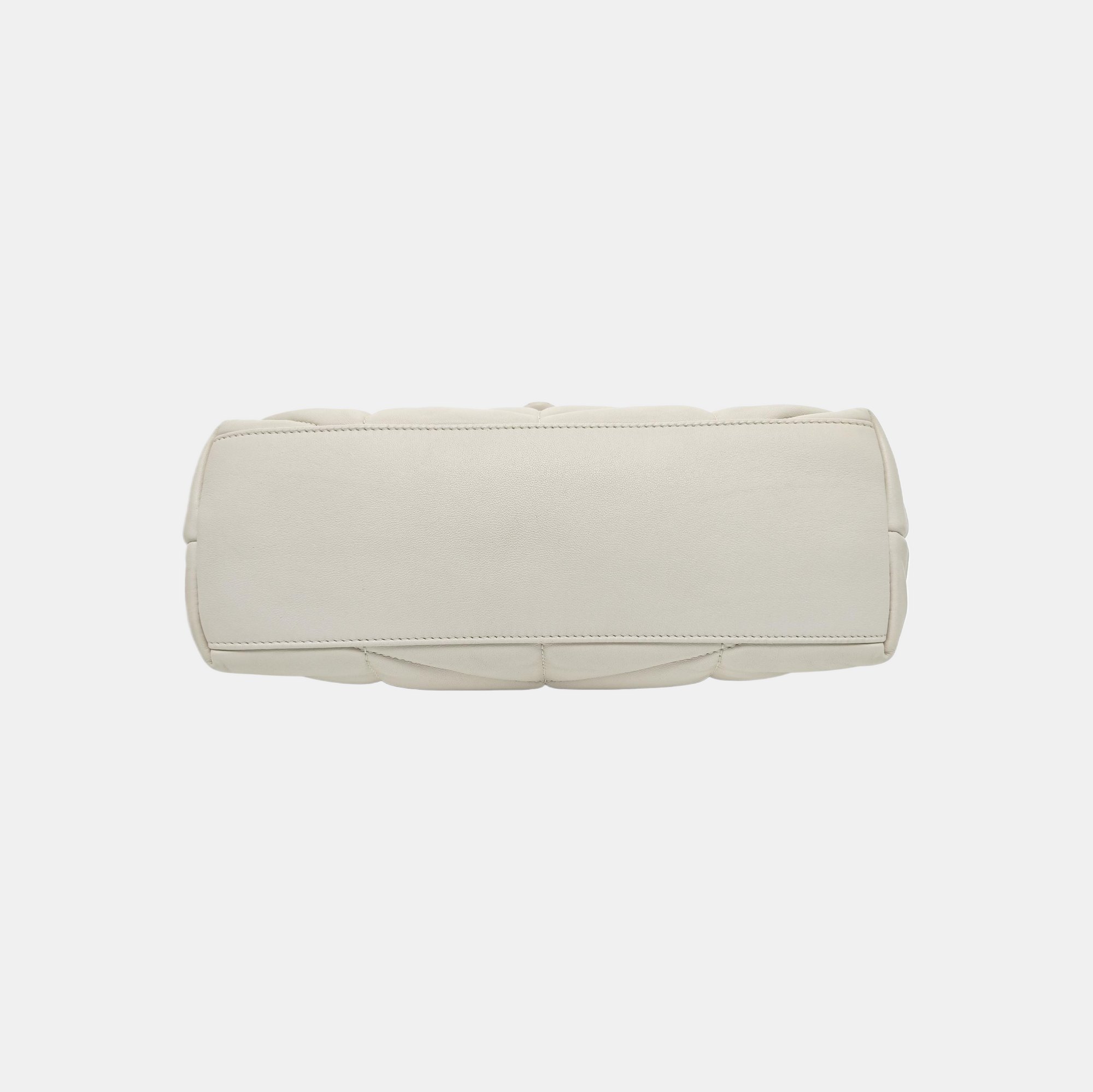 PUFFER Small Quilted Lambskin White