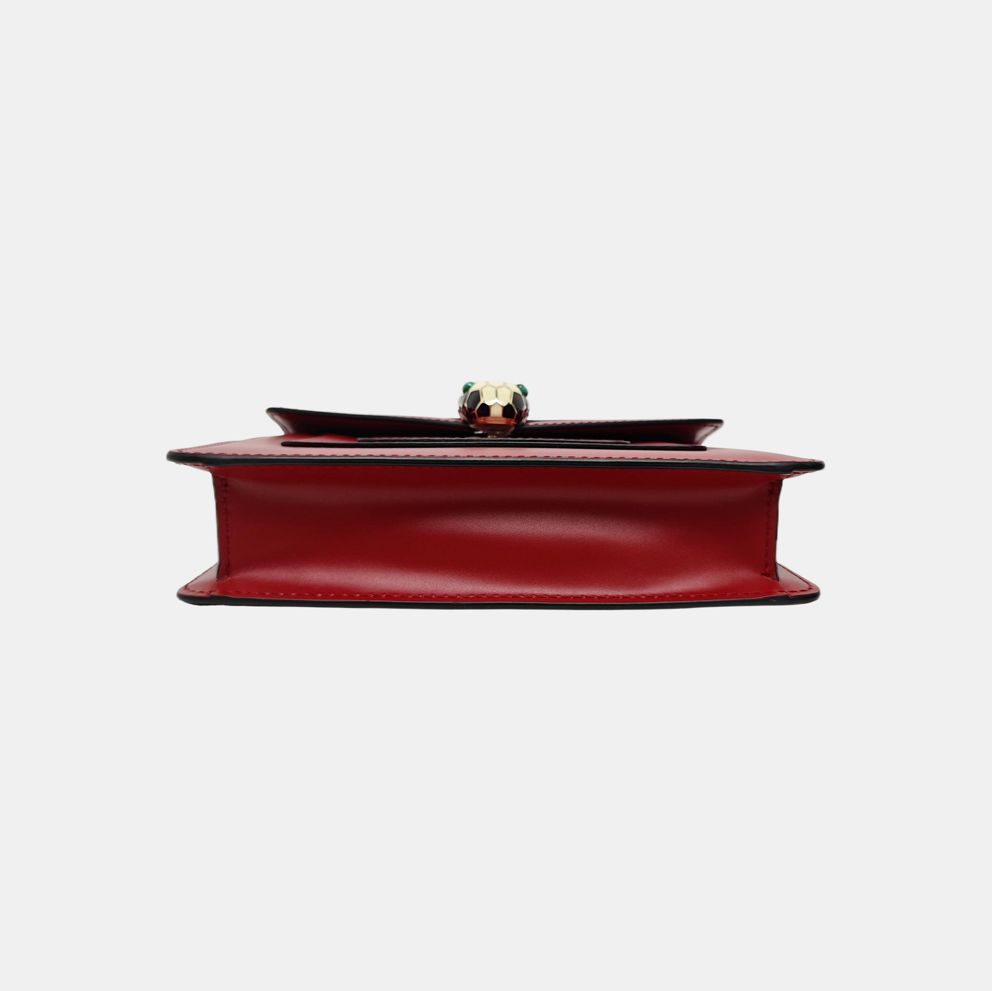 SERPENTI FOREVER Small Calfskin Red