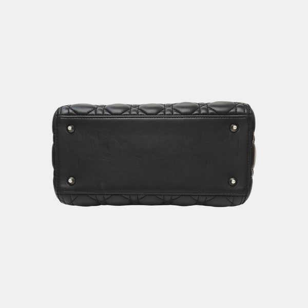 Lady Dior Medium Cannage Lambskin Black