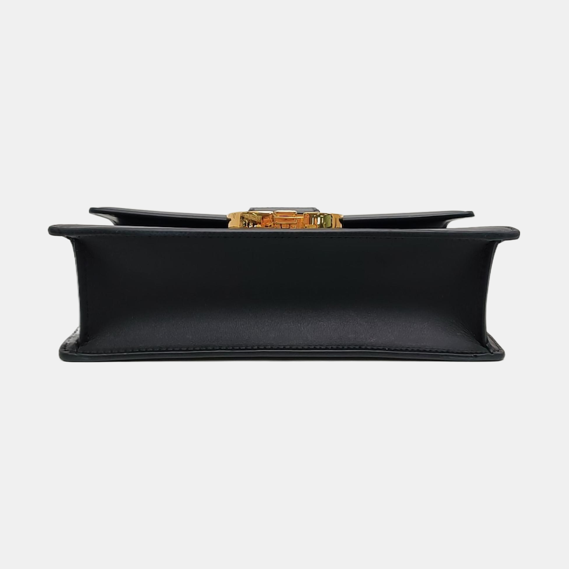 30 Montaigne East-West Small Calfskin Black