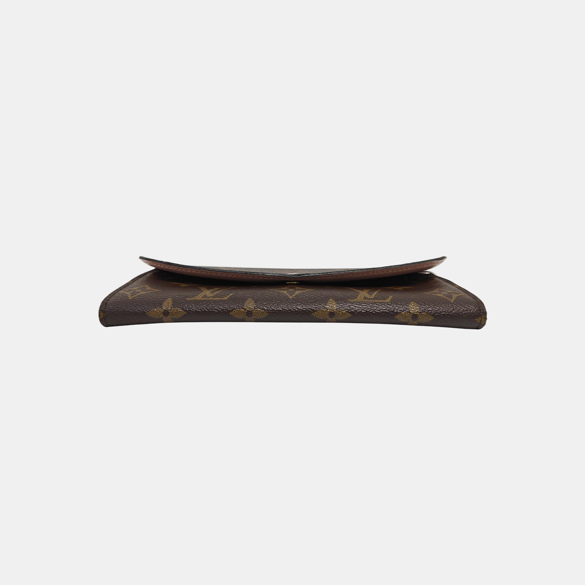 EMILIE Monogram Coated Canvas Brown Wallet