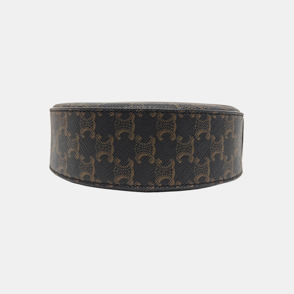 TRIOMPHE ROUND Mini Coated Canvas Brown