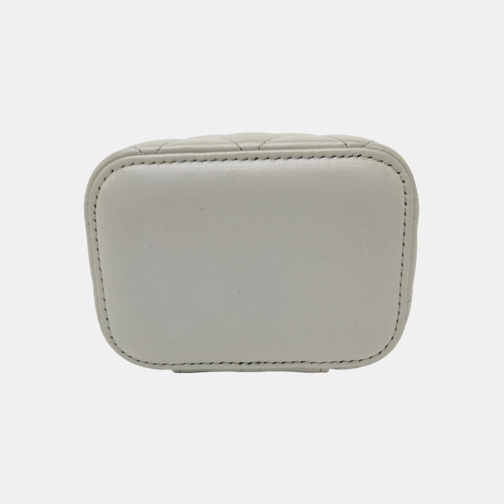 VANITY CASE Mini Quilted Lambskin Gray
