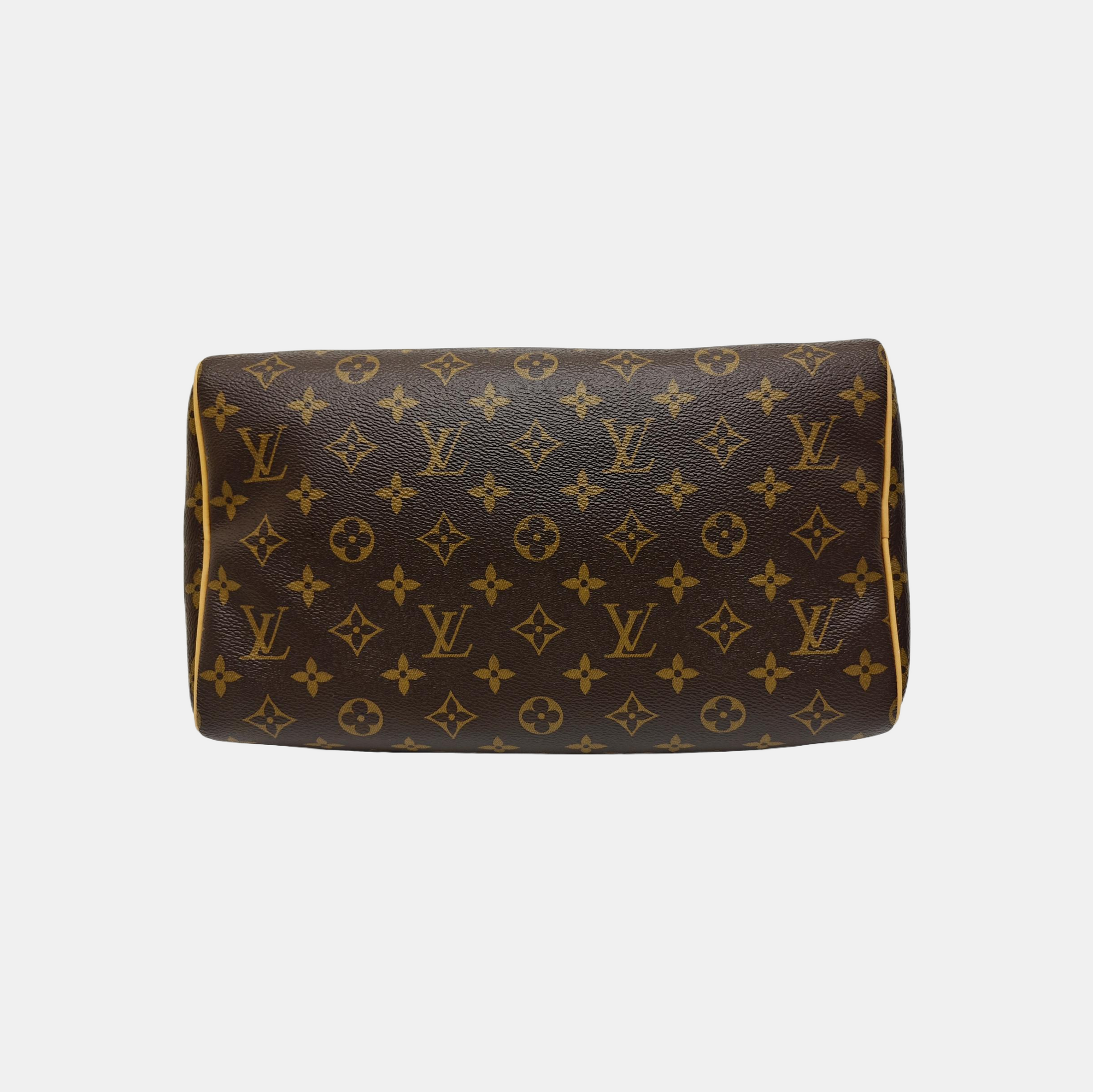 SPEEDY SOFT 30 Monogram Coated Canvas Brown