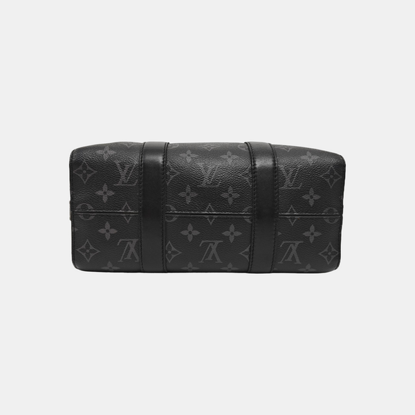 KEEPALL Monogram Coated Canvas Black