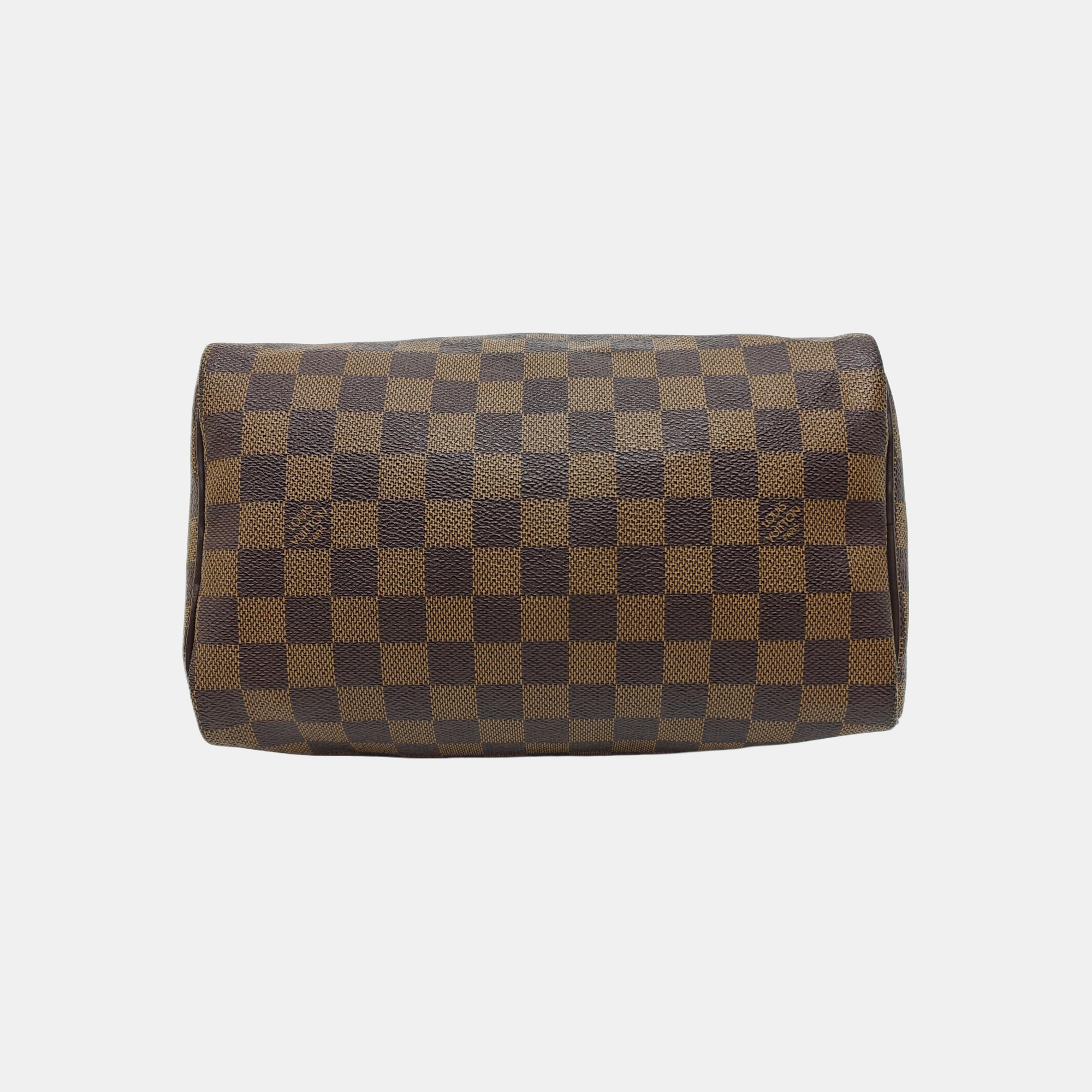 SPEEDY 25 Damier Ebene Coated Canvas Brown