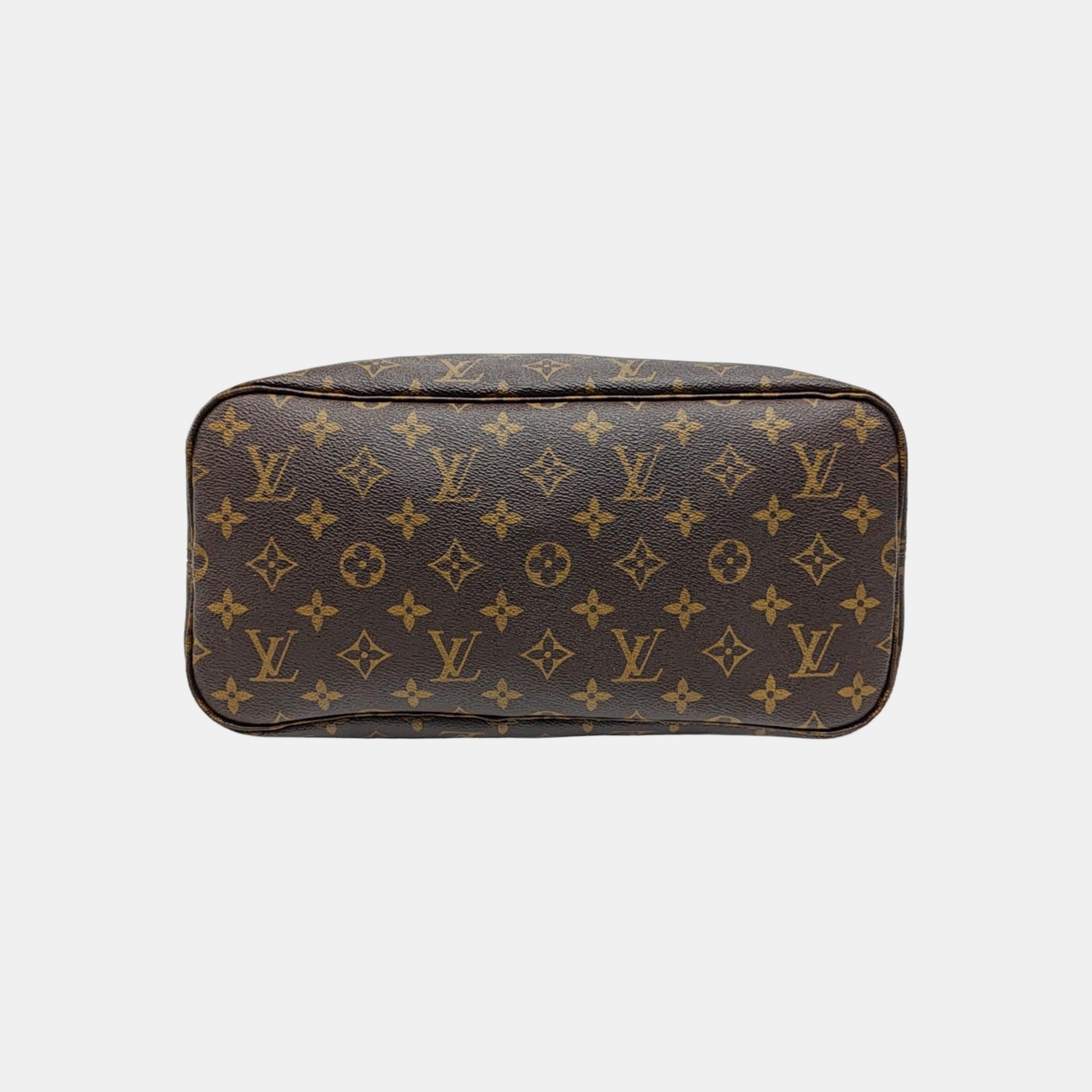 NEVERFULL MM Monogram Coated Canvas Brown