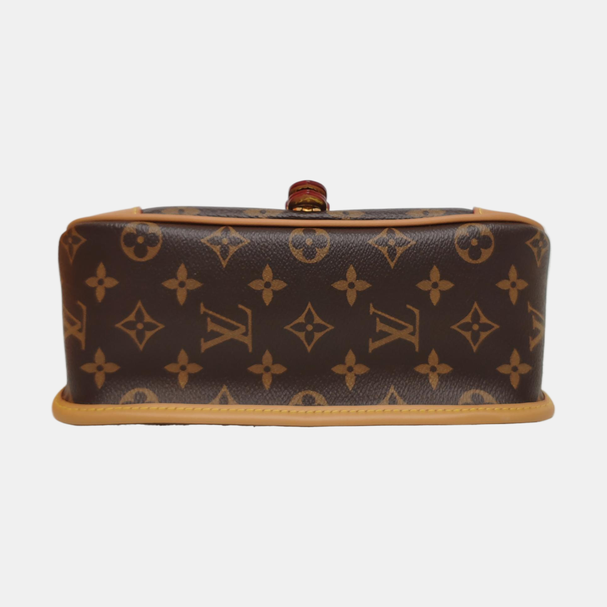 DIANE Monogram Coated Canvas Brown