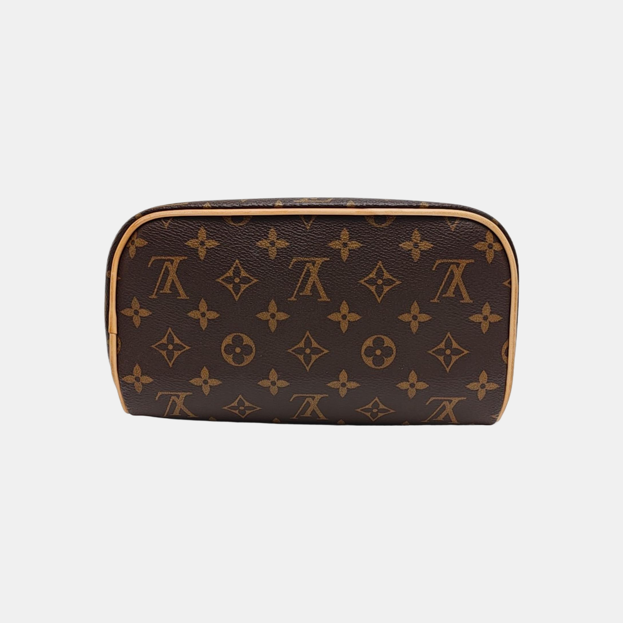 Monogram Coated Canvas Top Handle Bag Brown