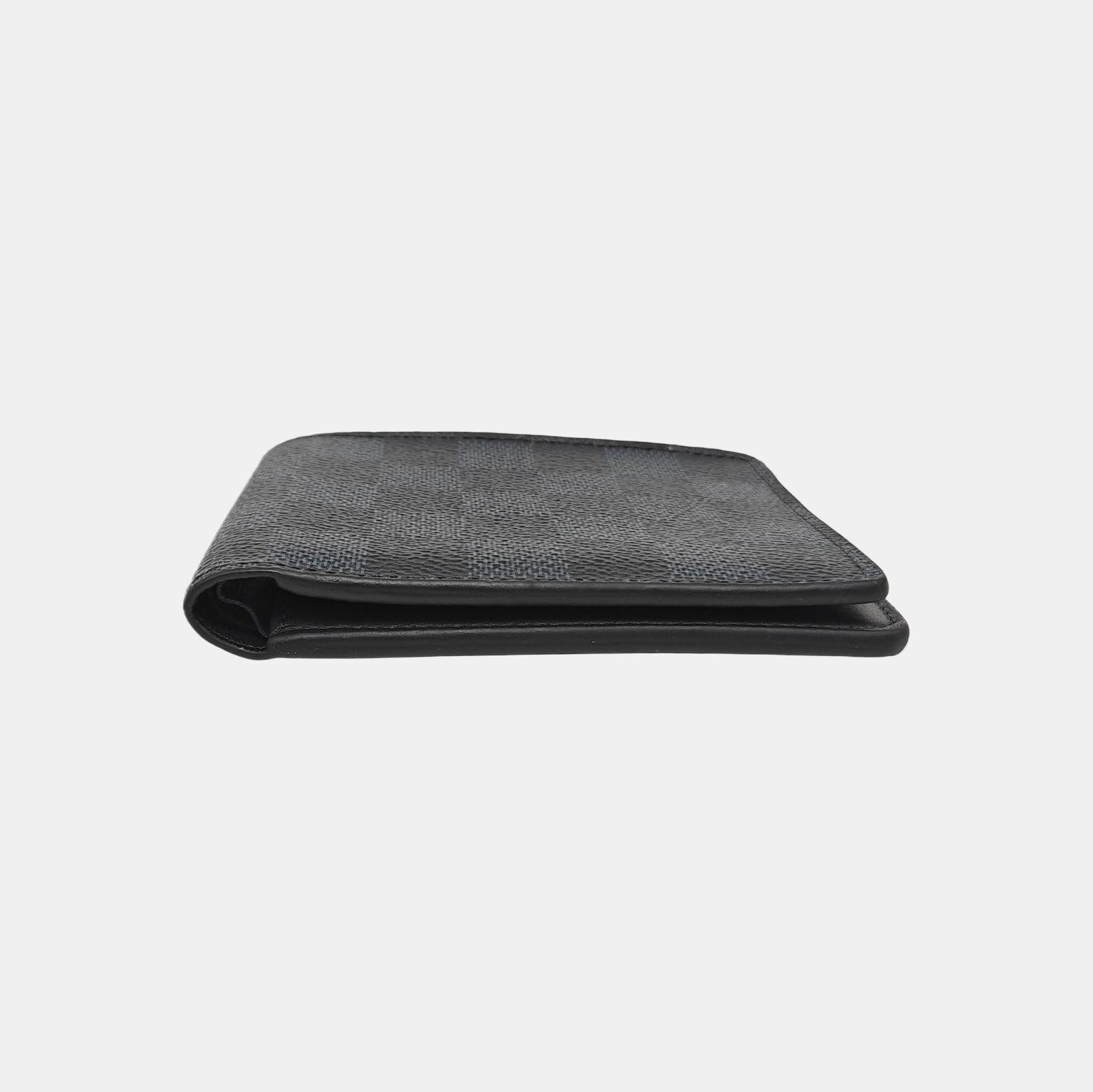 AMERIGO Damier Graphite Coated Canvas Gray Wallet
