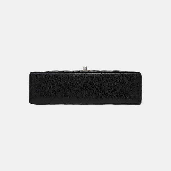 CLASSIC FLAP Small Quilted Grained Calfskin Black