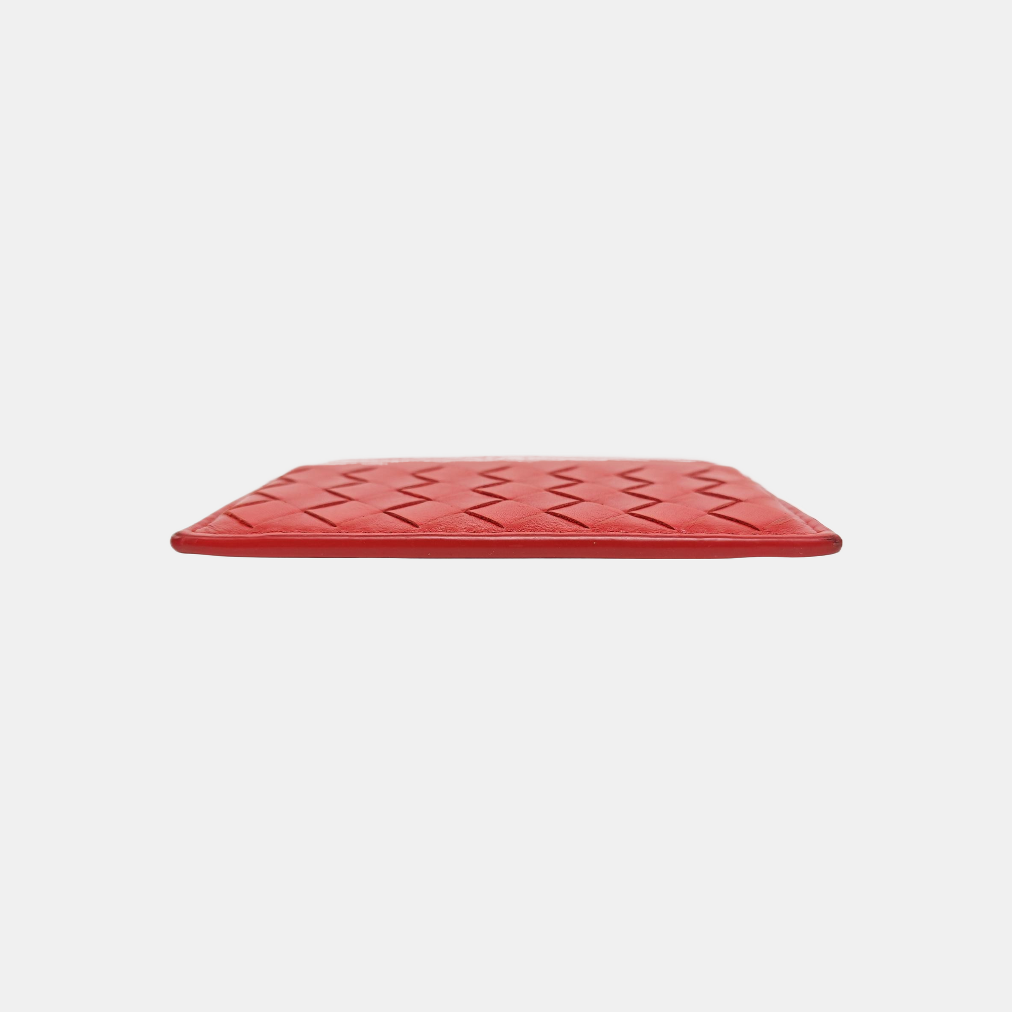 Calfskin Card Holder Red