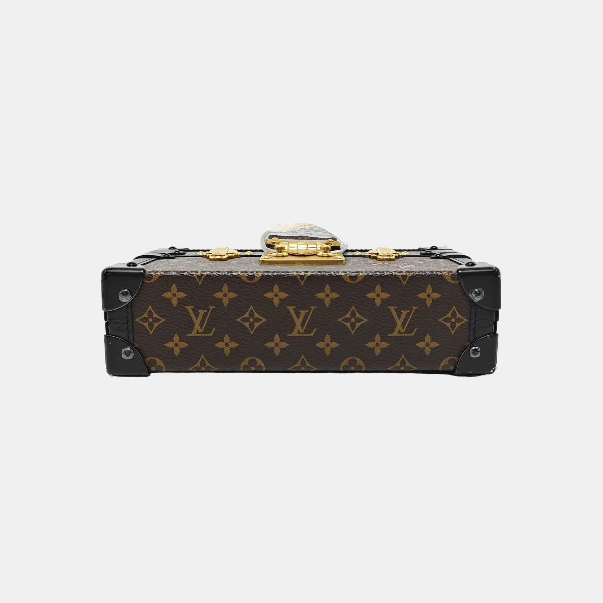 PETITE MALLE CAPITALE Monogram Coated Canvas Brown