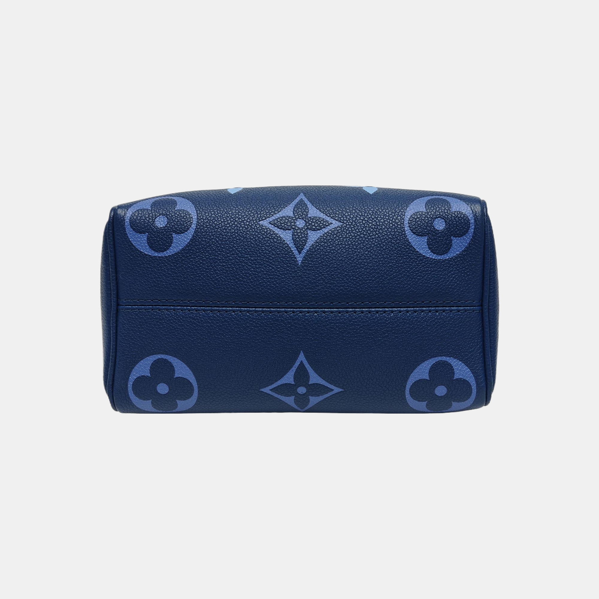 SPEEDY 20 Monogram Calfskin Blue